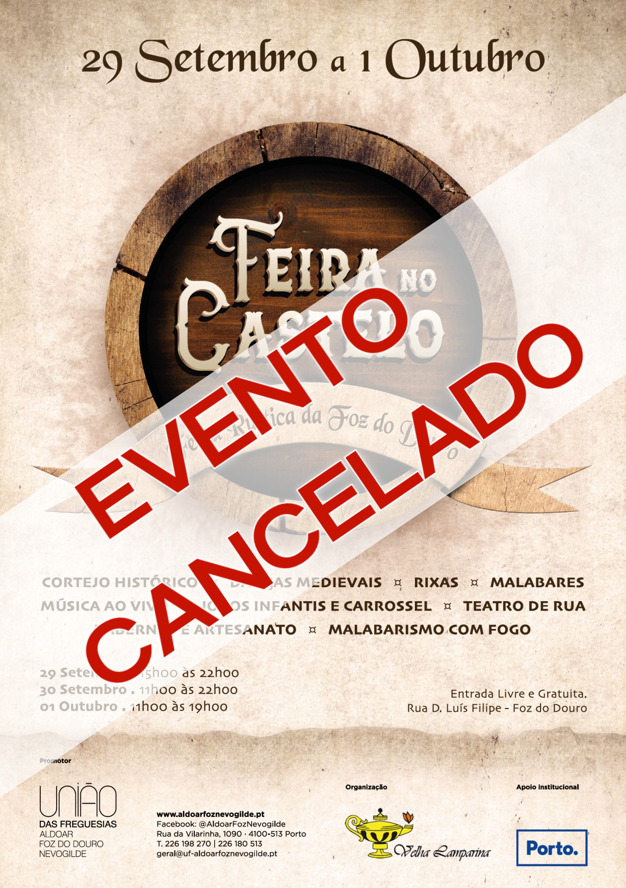 Foz do Douro – Feira Medieval – Evento Cancelado